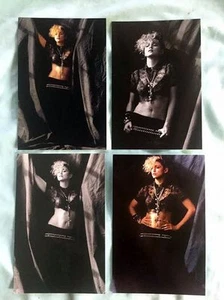 Juego de 4 postales MADONNA 4x6 1984 postal borderline lucky star ardiendo - Imagen 1 de 5