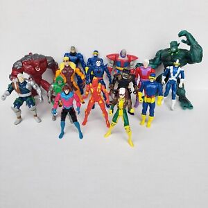 Lot Of 16 Vintage 1991-1996 Toy Biz Marvel  X-Men Action Figures Cable Wolverine