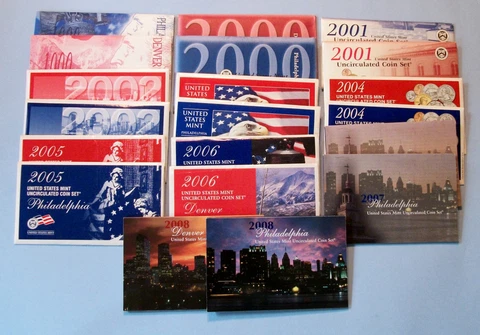 1999 - 2008 Mint Sets - Ten Sets-Complete-1999 through 2008 Cover