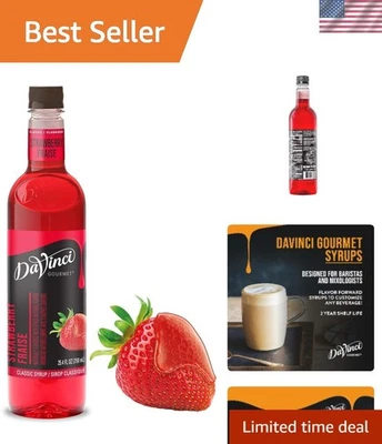 Jarabe de fresa clásico de 25,4 fl oz - perfecto para batidos y bebidas de café Foto 1 de 4