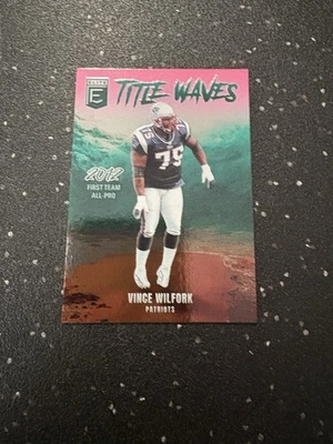 Vince Wilfork 2025 Panini Donruss Elite Football Title Waves Pink #5 NFL Patriot - Image 1 of 2