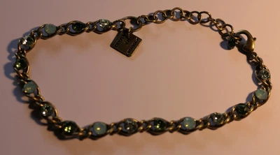 Hübsches Konplott-Armband, Länge bis 22 cm mit vielen Kristallen / Neuwertig - Bild 1 von 4