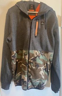 RIP CURL ANTI SERIES ELITE  Hooded Sweater Jacket Camo & Gray, A Grade, Men's L - Image 1 of 4
