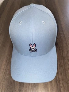 Psycho Bunny Unisex Classic Light Blue Baseball Cap OS Unisex 100% Cotton - Picture 1 of 8