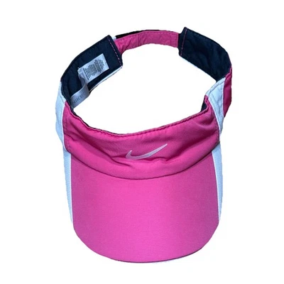 Nike Golf Dri-Fit Swoosh Visera Mujer Correa Ajustable Rosa y Blanco Foto 1 de 4