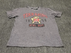 University of Maryland Terrapins T-Shirt Herren Large Grau Baumwolle USA Kurzarm - Bild 1 von 12