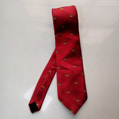 Corbata para hombre Resilio granate Loon Bird vintage mezcla de poliéster 54” Wil Foto 1 de 3