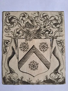 EX LIBRIS ARMORIE DE JEAN BIGOT / BIBLIOPHILE NORMAND / XVI - XVII E SIECLE - Picture 1 of 2