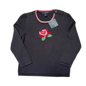 NWT Lands End Knit Rose Sweater Size 5/6  - Picture 1 of 6