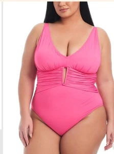Bleu By Rod Beattie Women Plus Size Molded Cup One Piece Swimsuit Size 20W - Picture 1 of 5
