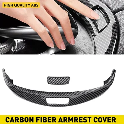 中控台扶手盒纽扣盖装饰适用于梅赛德斯-奔驰 C 级 2015 - 2020 — 第 1/4 张图片