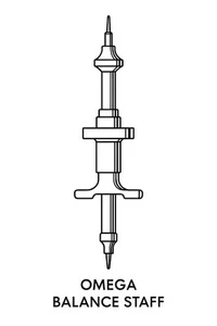 SB2: OMEGA 550-1321 - Balance Staff for Cal. 550 – Genuine NOS Swiss Watch Part - Picture 1 of 4