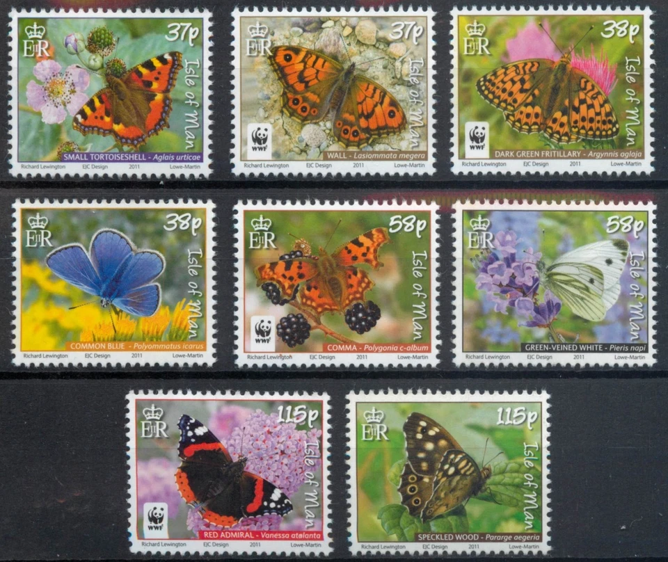 Isle of Man 2011 Butterflies set SG 1648-1655 MNH mint *COMBINED POSTAGE* - Image 1 of 1