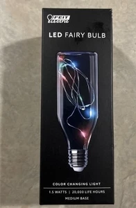 Lot of 2 FEIT Electric LED Fairy Bulbs 1.5W E26 Medium Base Multi-Colored NEW - Picture 1 of 1