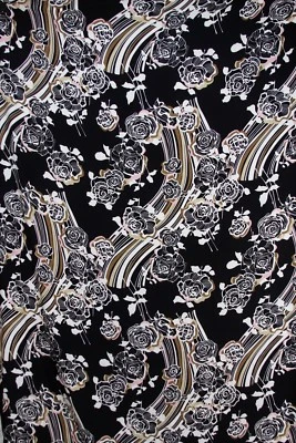 Nuevo patrón floral italiano 100% tela seda. Made in Italy Foto 1 de 4