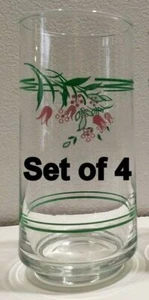 Set of 4 Corelle ROSEMARIE Glass Tumblers Slant Side 16 OZ COOLER - Picture 1 of 1