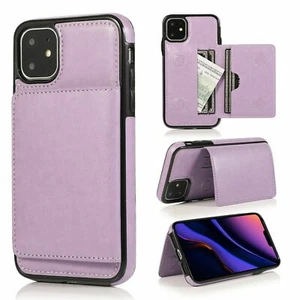 Flip Leather Card Wallet Case Cover For iPhone 16 Pro Max 15 14 13 12 11 XR 8 - Picture 1 of 14