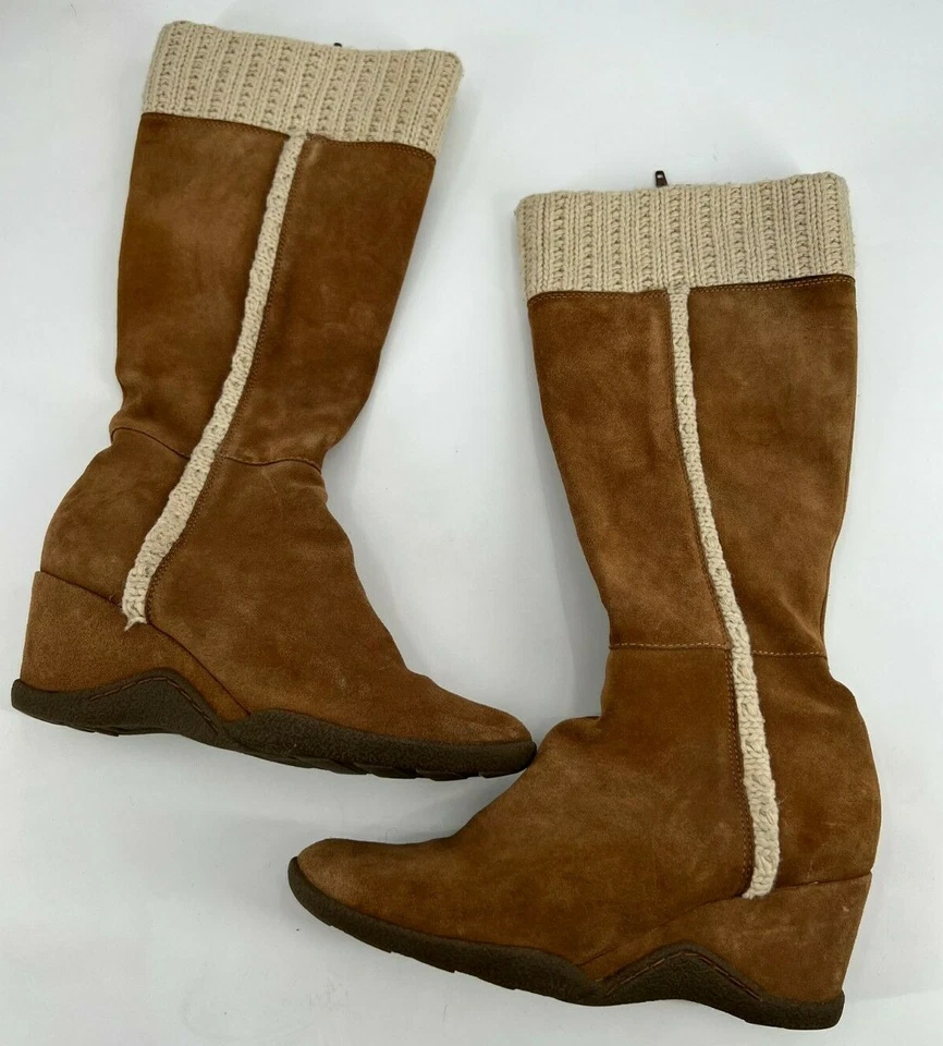 Botas de invierno A.N.A A New Approach Alomost hasta la rodilla marrón gamuza para mujer talla 7M Foto 1 de 4