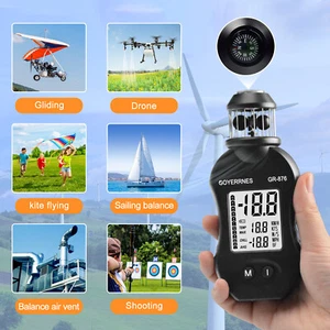 Wind Cup Anemometer Handheld Digital Wind Speed Meter Air Velocity Tester 42m/s - Picture 1 of 8