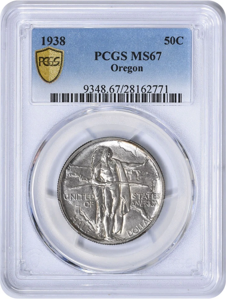 1938 Oregon Commemorative Half MS67 PCGS Mint State 67 - Image 1 of 4