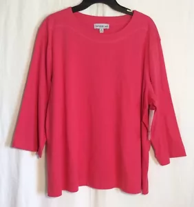 Women's Coral Gables SOUTHERN LADY TOP Size 2X PLUS 3/4 Sleeve Pullover ~ NWT - Picture 1 of 7