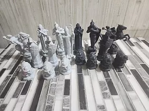 Harry Potter Wizard Chess Replacement Parts Mixed Lot Black & White Pieces CHESS - Picture 1 of 6