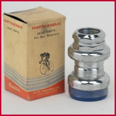 NOS HATTASWAN HATTA CHROMED STEEL 1" INCH HEADSET VINTAGE BRITISH THREAD - Image 1 of 4