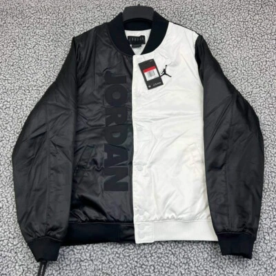Air Jordan Bomber Jacket Men Large Black White Jumpman Adult Outdoor New L - Image 1 of 4