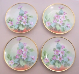 C 1915, Phillip Wight, Pickard, Chicago, Hand Painted, four 6" plates, gilt rims - Picture 1 of 9