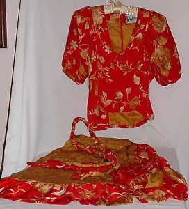 Two piece dressy silk outfit, vintage, custom made by Valentino, Sedona Arizona - Picture 1 of 5