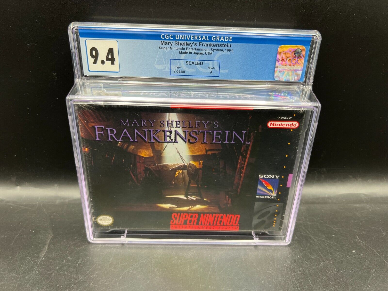 Mary Shelley's Frankenstein Nintendo SNES CGC 9.4 A FACTORY SEALED MINT WATA