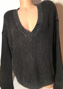 Victorias Secret PINK Black Color Sweater Medium Oversized NWT - Picture 1 of 5