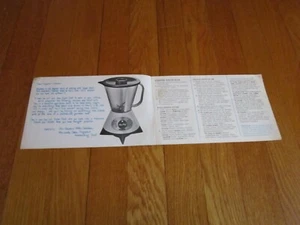 Super Chef Blender Magic Cookbooklet Vintage Fingerhut Old Cookbook 1968 1960s - Picture 1 of 5