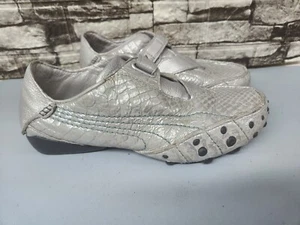 Vintage PUMA Archives Trainers Violet Croc Leather Amoko 2 Shoes Sz US 8.5 - Picture 1 of 13