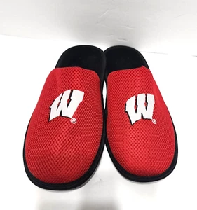 Wisconsin Badgers Men's Big Logo Team Color Slippers size 11/12 - Picture 1 of 4