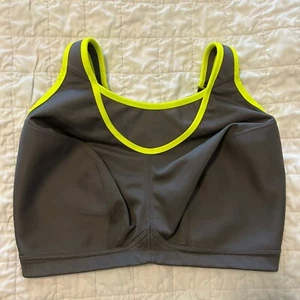 GLAMORISE Gray No Bounce Cami Sports Bra 38J - Picture 1 of 3