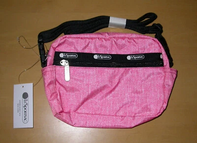 LeSportsac Candace 可调式斜挎包/皮带包 Dahlia 牛仔印花 全新带标签 — 第 1/2 张图片