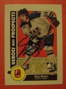2008 ITG HEROES AND PROSPECTS GREG NEMISZ IN PERSON AUTOGRAPH RARE ONE OF A KIND - Picture 1 of 10