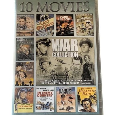 War: 10-Movie Collection DVD Set John Wayne Cary Grant Hudson - Image 1 of 4