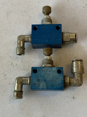 Lot Of 2 Fest  GR-1/8-B One-Way Flow Control Valve Panel Mount Pneumatic 151215 - Image 1 of 4