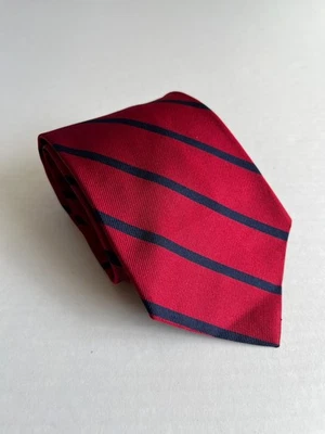 Corbata Brooks Brothers para hombre de seda roja y azul a rayas 63L 4W nueva con etiquetas EE. UU. Foto 1 de 4