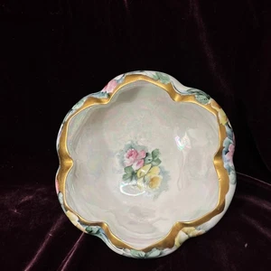 7" O. & E.G. Royal Austria Schale Schale handbemalt Goldrand antik - Bild 1 von 16