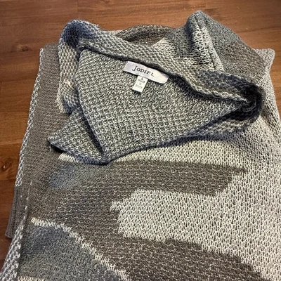 Cárdigan plumero manga larga tejido camuflaje gris para mujer Jodifl talla L Foto 1 de 4