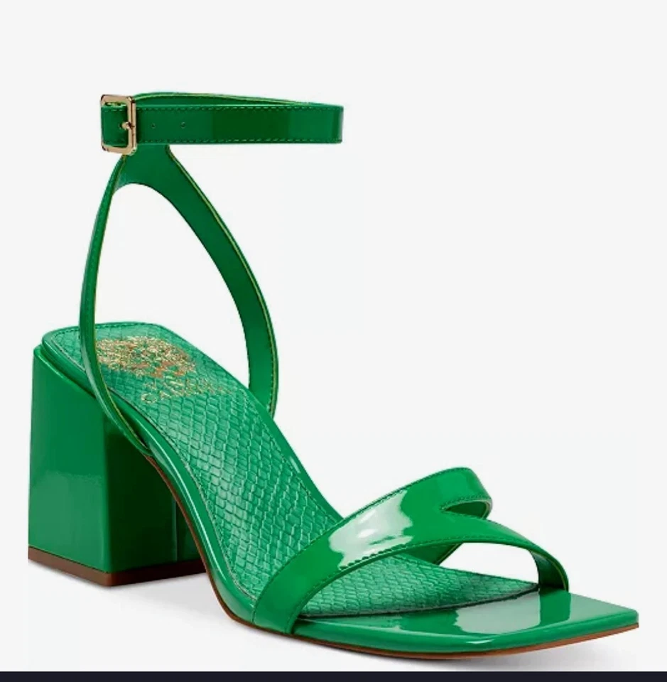 Tacones Vince Camuto para mujer de cuero patena verde talla 8 Foto 1 de 4