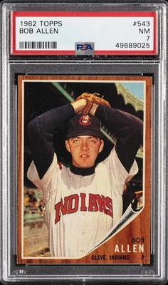 1962 TOPPS #543 BOB ALLEN PSA 7 - Image 1 of 2