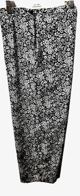 Pantalones capri florales blancos y negros para mujer talla 10 capacidad ligeros clásicos Foto 1 de 4