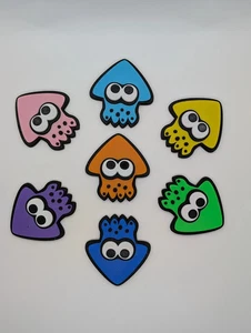 Lote de 7 paquetes de decoración magnética para refrigerador calamar Splatoon Inkling impresa en 3D - Imagen 1 de 5