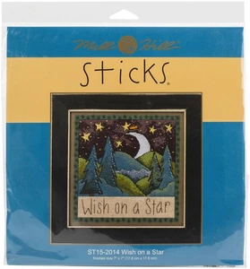 Mill Hill Counted Cross Stitch Kit 7"X7"-Sticks-Wish On A Star (14 Count) - ST15 - Picture 1 of 3