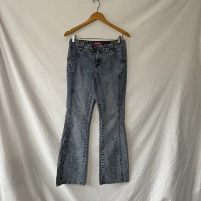 Vintage Y2K Zana Di Blue Flare Jeans with Wide Leg Design - Image 1 of 4