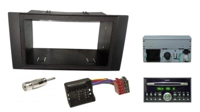 KIT MARCO RADIO 1DIN FORD FIESTA FOCUS FUSION GALAXY KUGA C-MAX S-MAX TRANSIT - Imagen 1 de 4